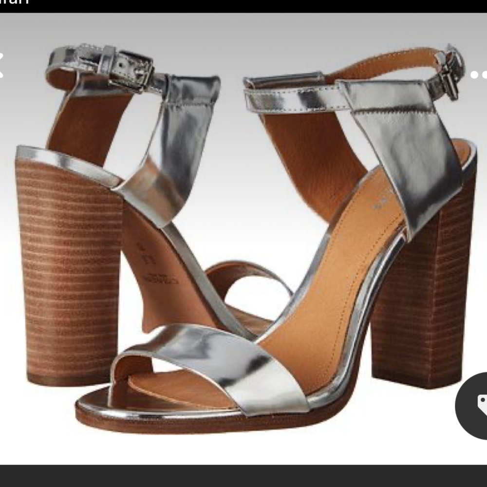 COACH Lexey mirror metallic sandal